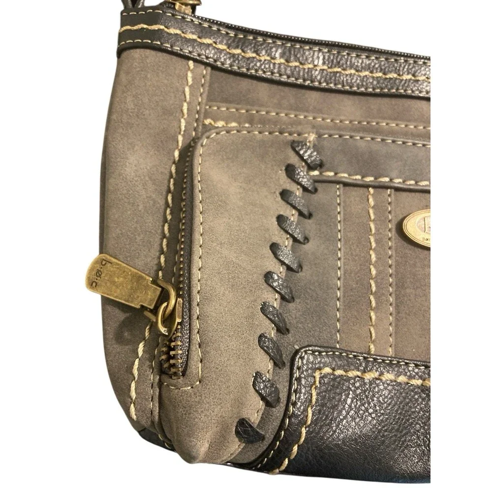 B.O.C‎ Born Concept Gray/ Black Crossbody Purse Faux Leather